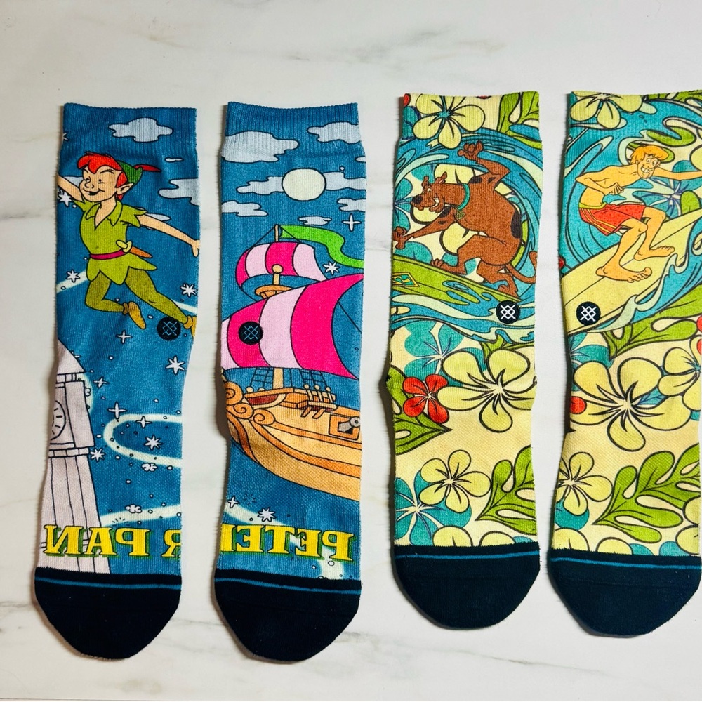 Stance Socks Bundle — Peter Pan & Scooby-Doo Surf | Size M | Rare Print
